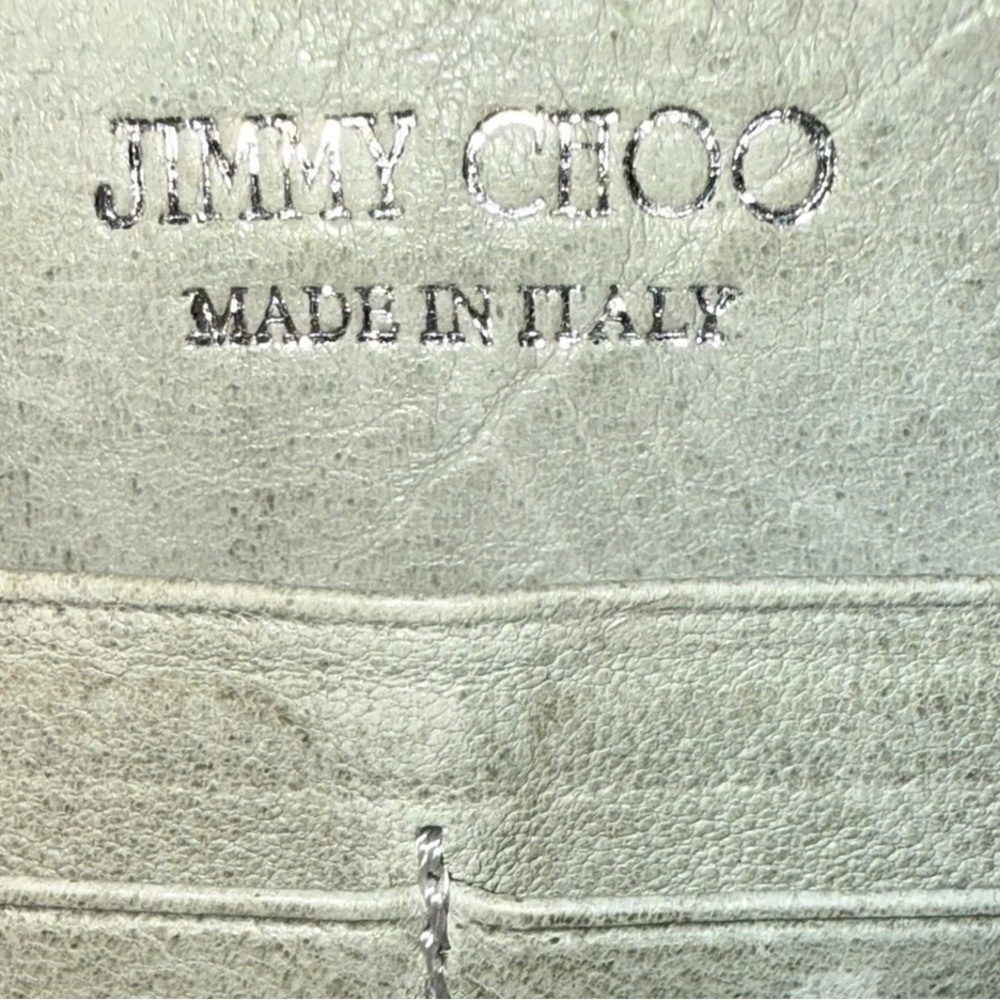 Jimmy Choo Star-Studded Leather Zip-Around Wallet EUC - Picture 5 of 11